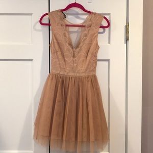 Bebe flair puff skirt dress